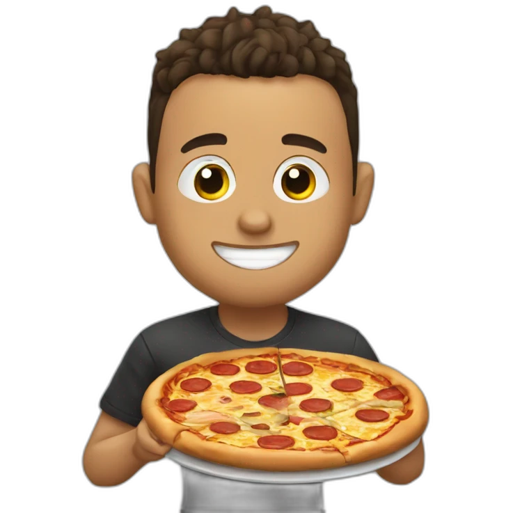 Ronaldo eating pizza emoji