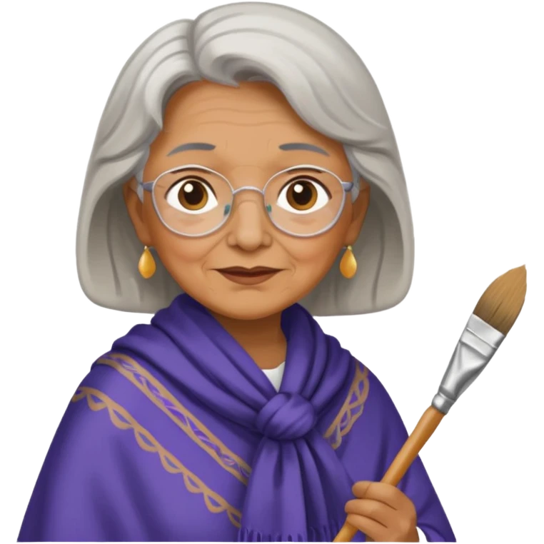 Grandma is painting  emoji