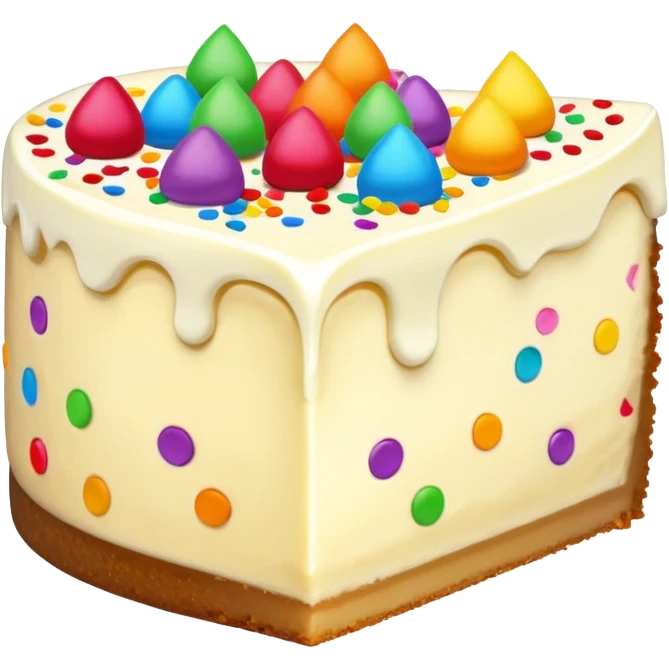 Confetti cheesecake slice emoji