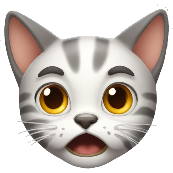 scared cat emoji