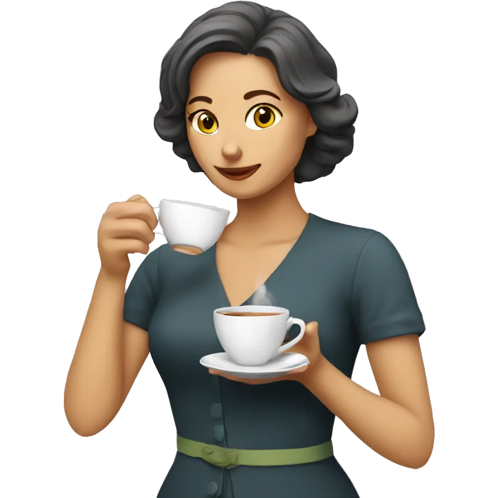 Lady drinking tea emoji