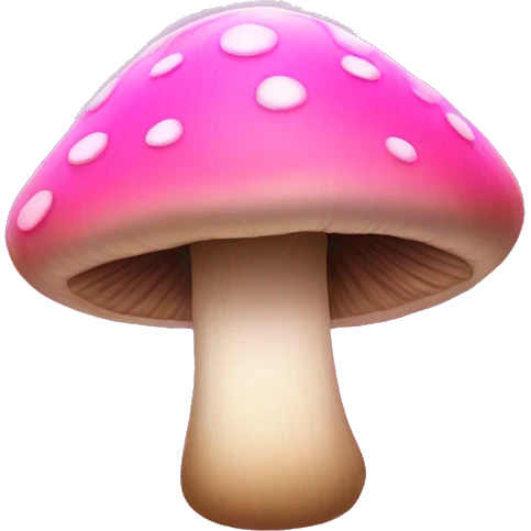 pink mushroom with sparkles  emoji