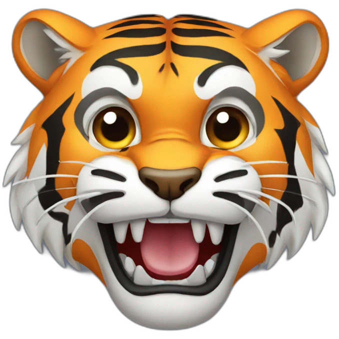 Scared tiger head emoji