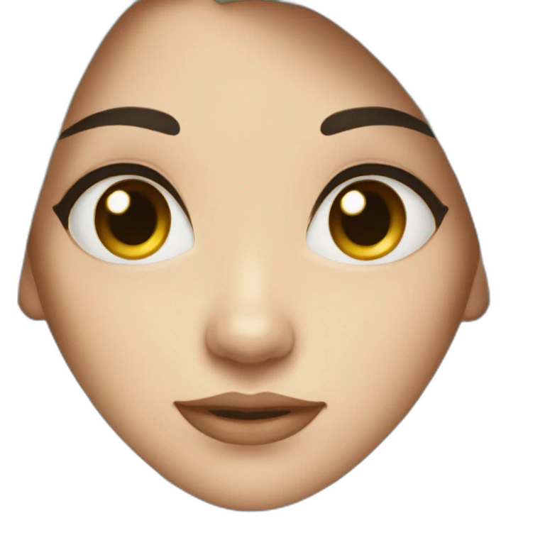 medium straight black haired white women with chubby cheeks emoji