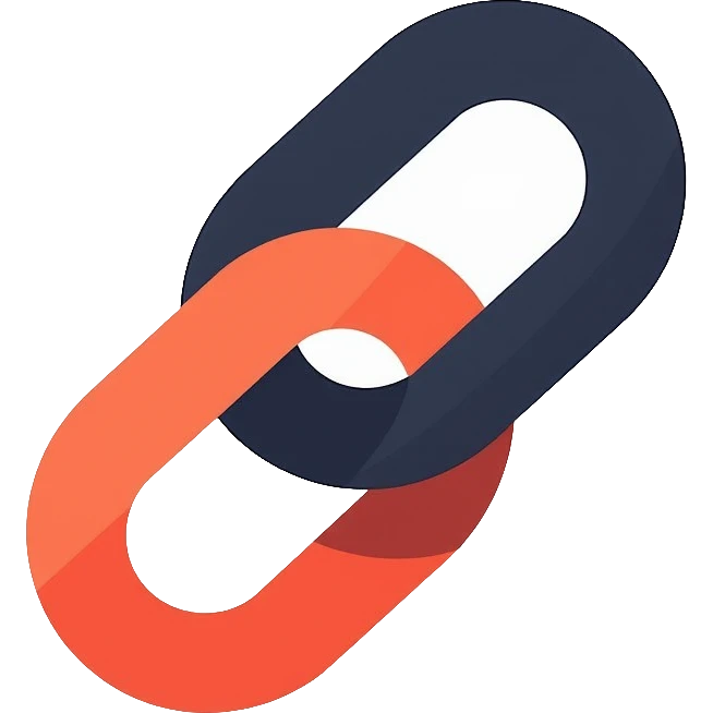 Two interlocking chain links, clean outlined style, representing the connection and stacking of habits emoji