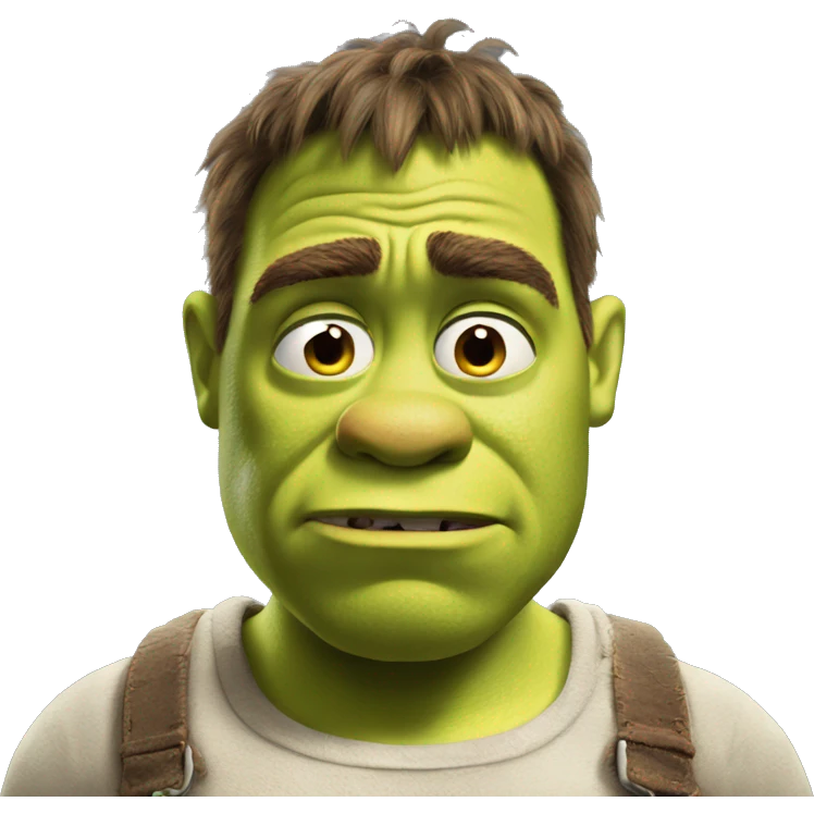shrek looking extremely confused emoji