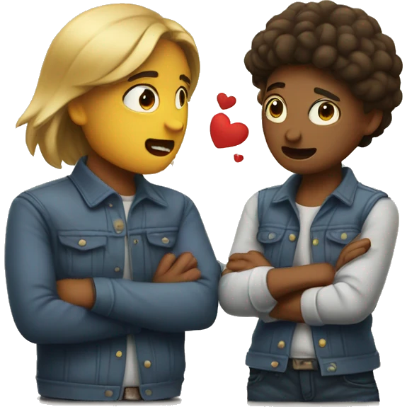 
couple in love in a quarrel emoji