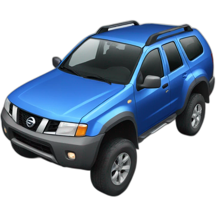 blue nissan terrano 4x4 truck emoji