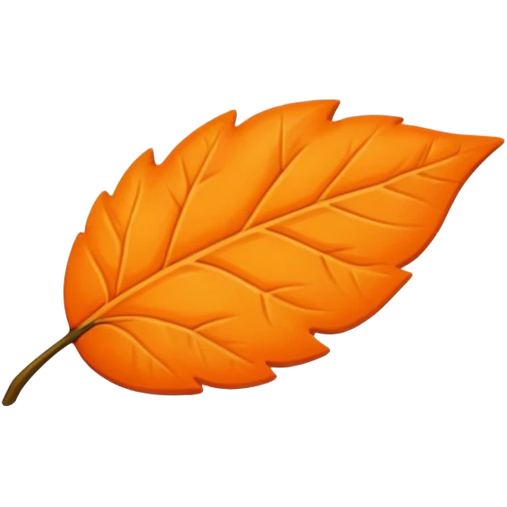 Orange leave emoji
