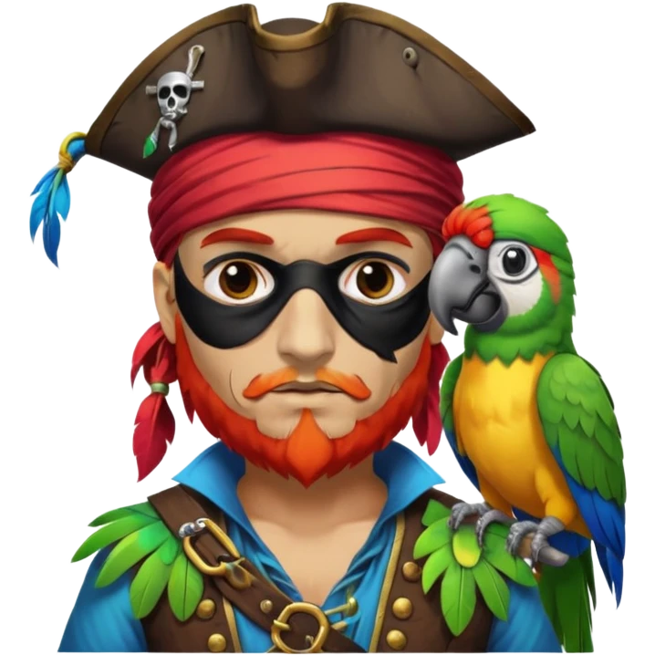 pirate and parrot emoji