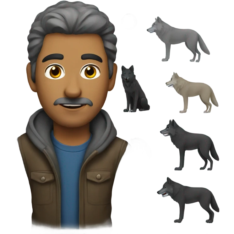 Man into wolf emoji