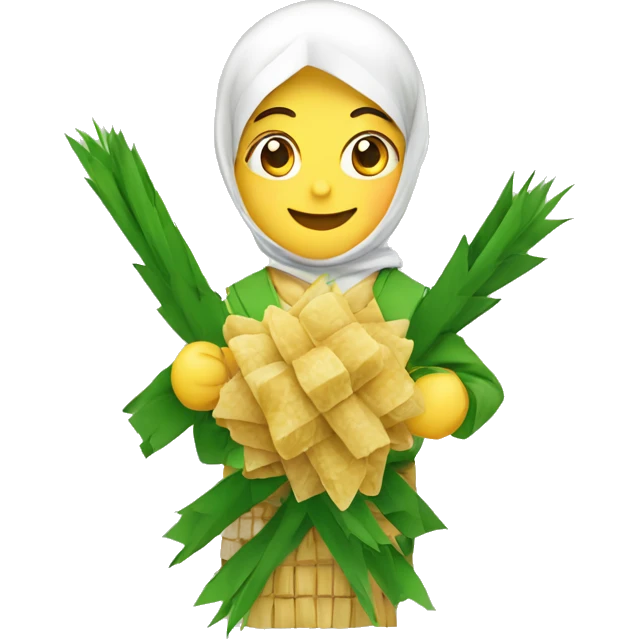 aldifitri with ketupat  emoji