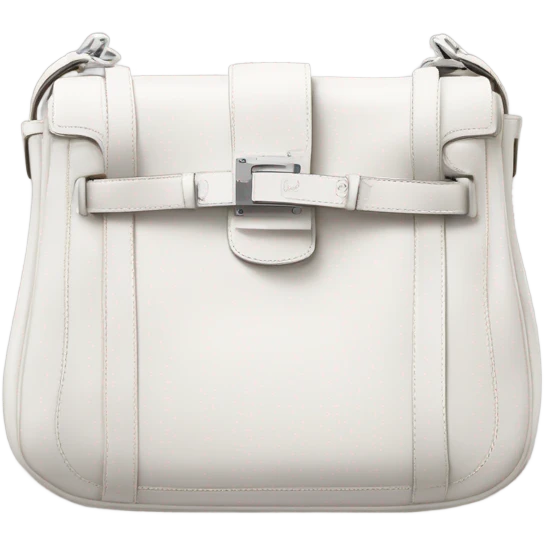 White Hermes jypsiere bag  emoji