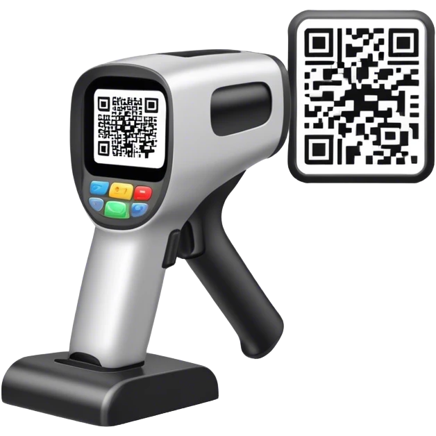 simple barcode reader reading a qr emoji