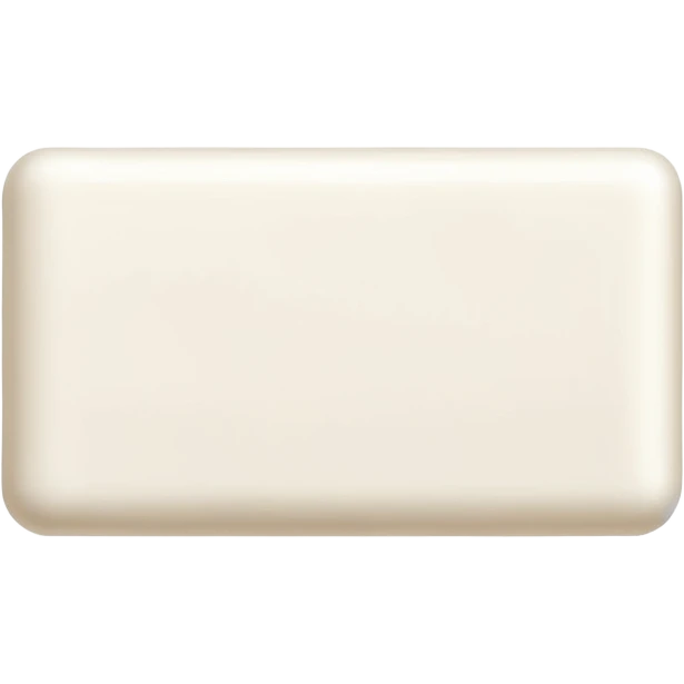 White soap bar with minimal label, pastel background emoji