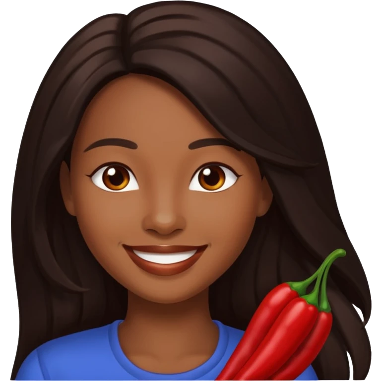 Rozonda Chilli Thomas with dark brown long hair emoji