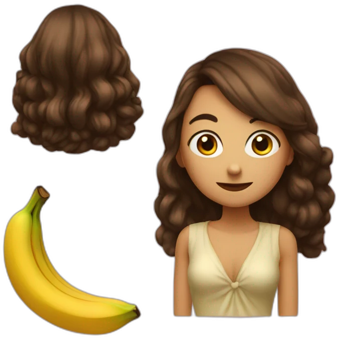 Une amie avec une banane emoji