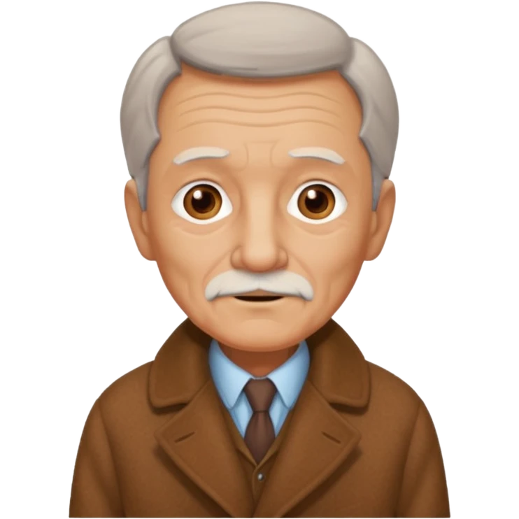 old man with vintage coat emoji
