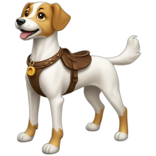 Chien sur un cheval emoji