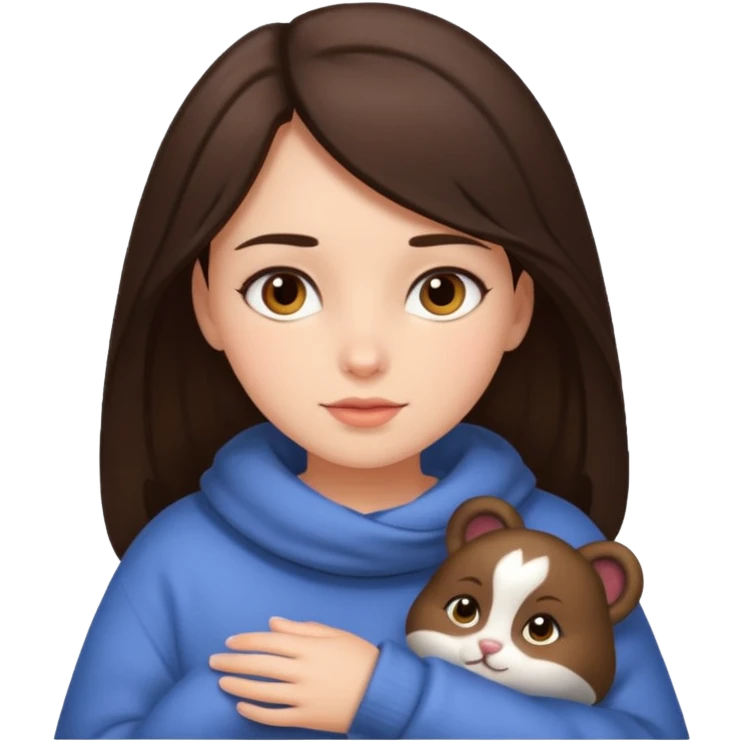 Girl brunette cozy emoji