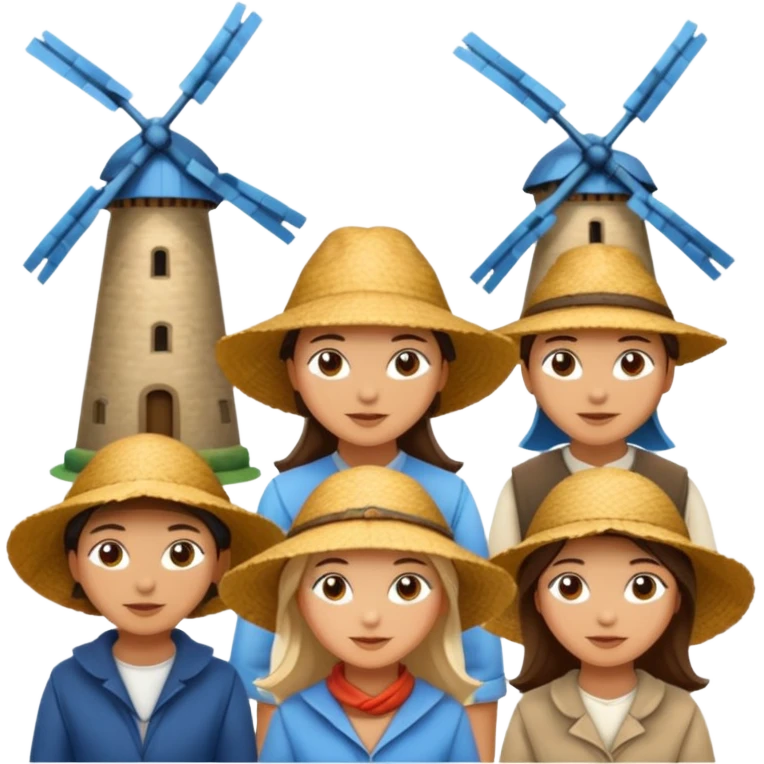  People WEARİNG ÇİFTÇİ HAT with  Windmills emoji