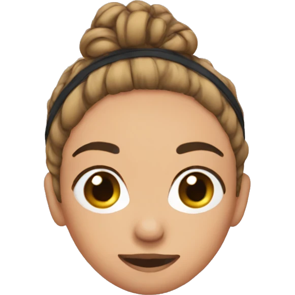 Messy bun with head band  emoji