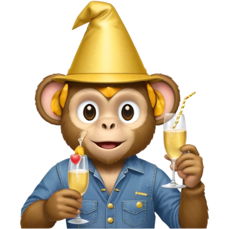 changuito con overol en una fiesta emoji