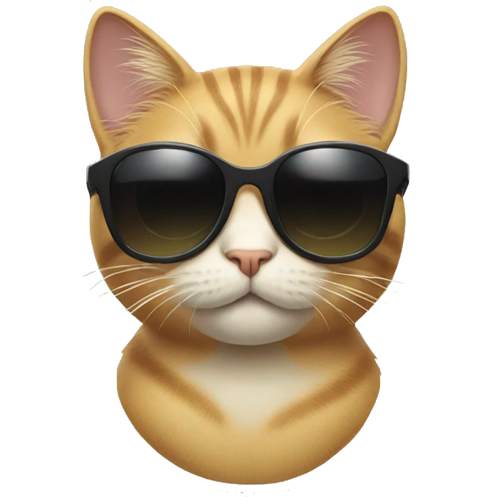 Cat with sunglasses emoji