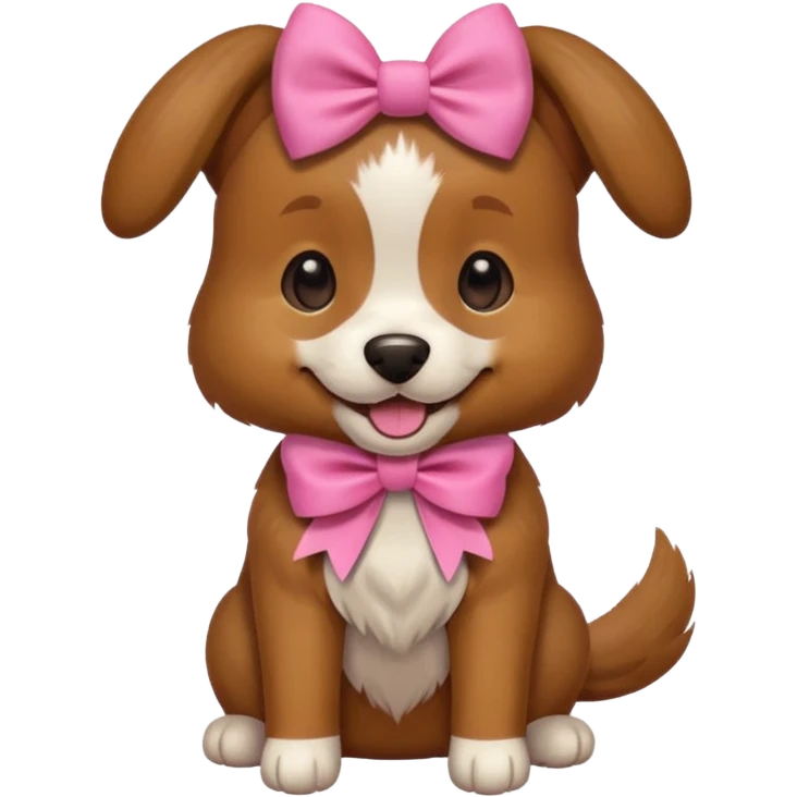 Dog with pink bow emoji
