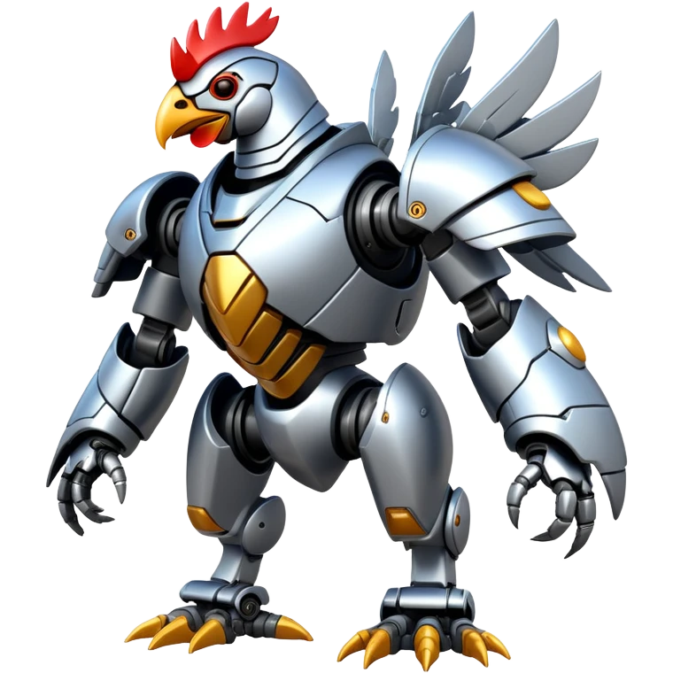 Mecha battle chicken humanoid creature emoji