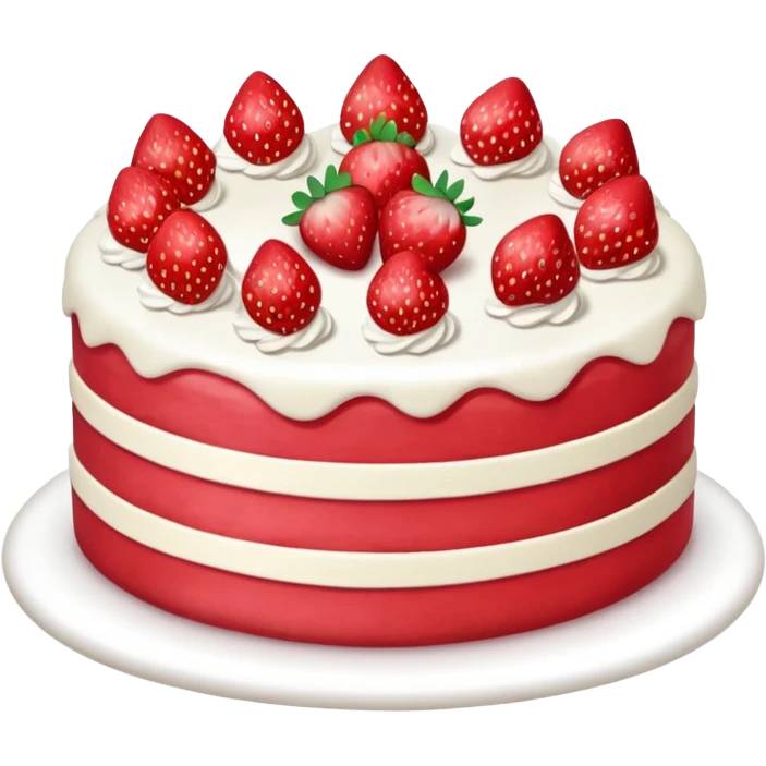 Yummy strawberry cake emoji