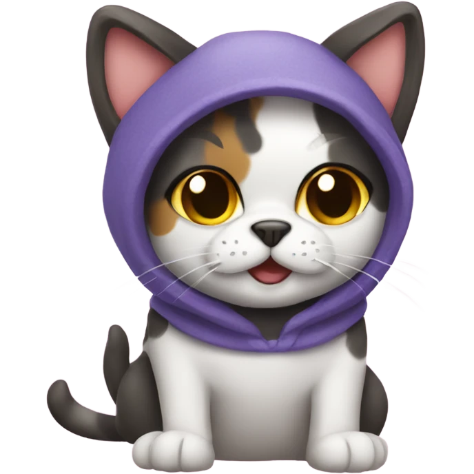 A cat in a dog costume emoji