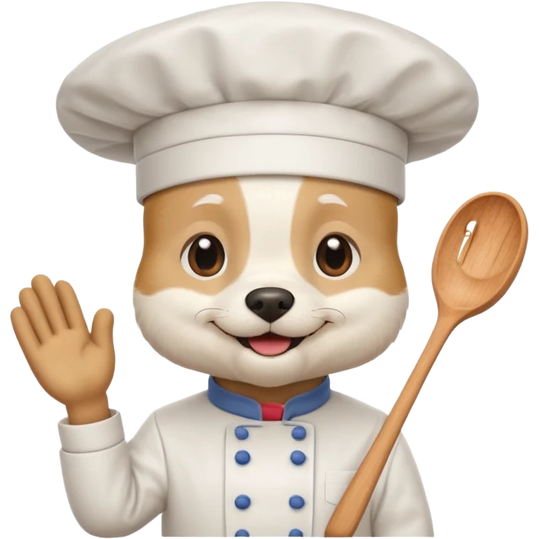 chef white dog emoji