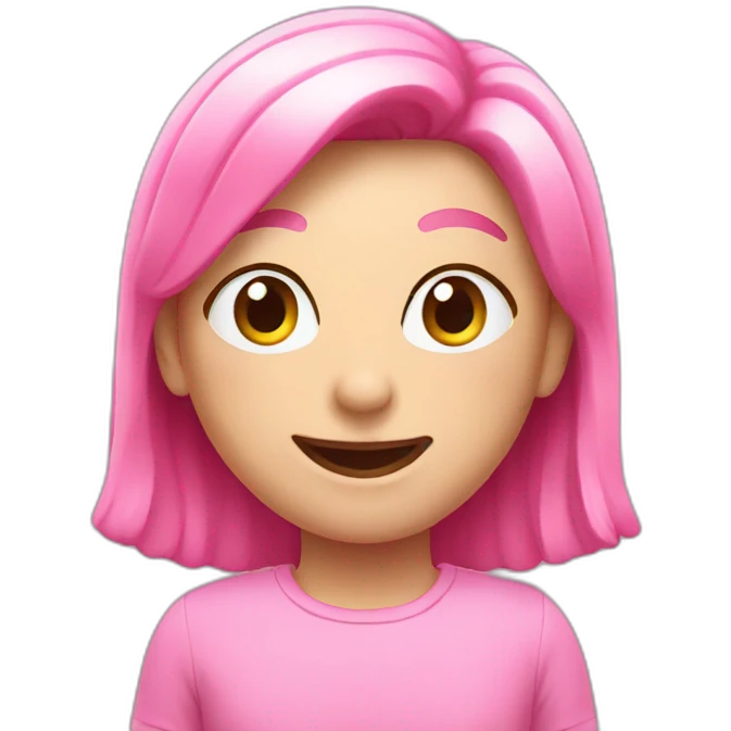 pink approving emoji\ emoji