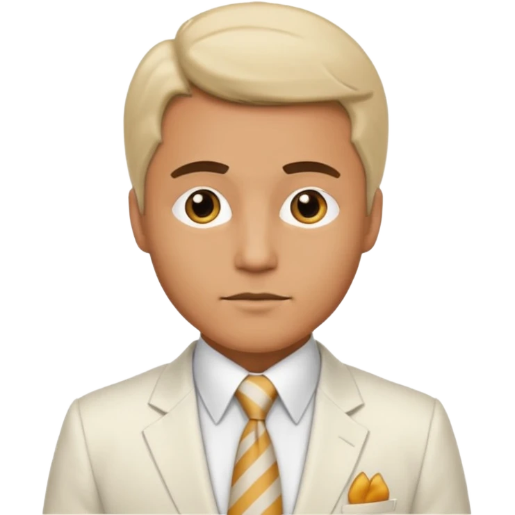 victoria man in 1980's, white suit emoji