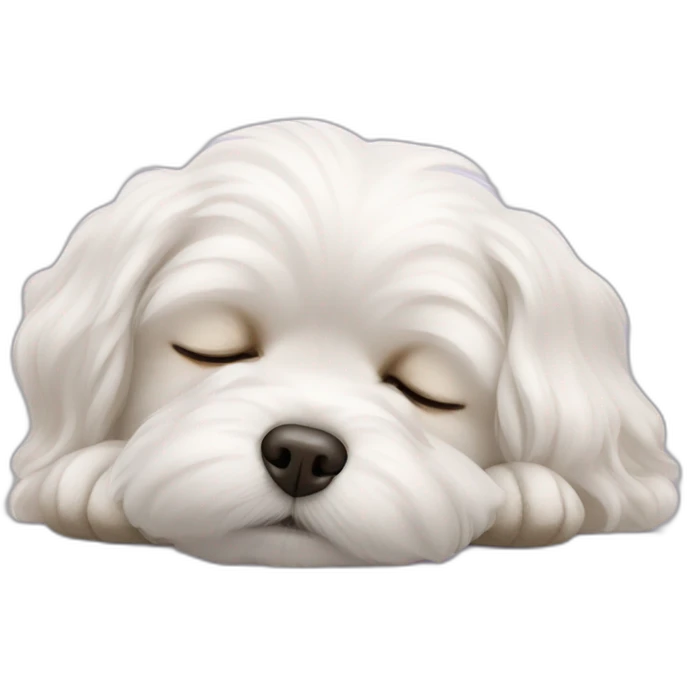 Maltese face sleeping emoji
