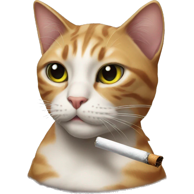 Cat smoking emoji