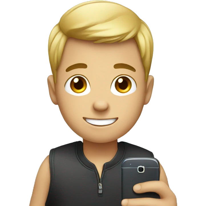 Boy with smartphone  emoji