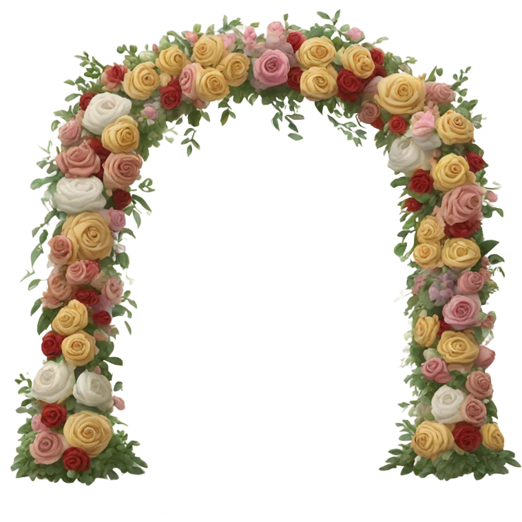 wedding arch made of flowers emoji
