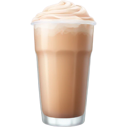 light pink glass with ice latte emoji