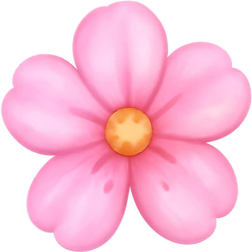 a soft and pretty pink flower emoji emoji