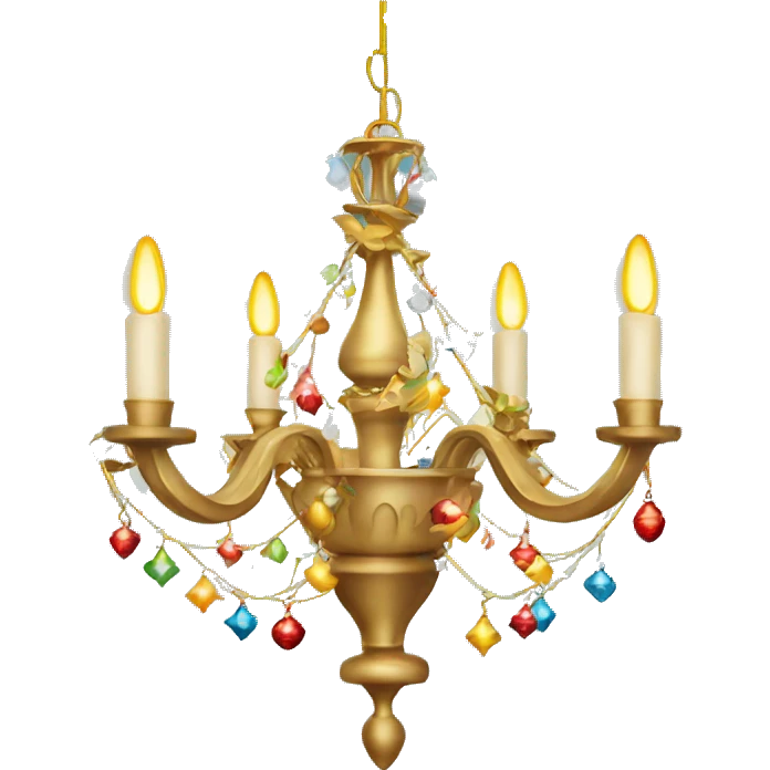 Decorated Christmas chandelier  emoji