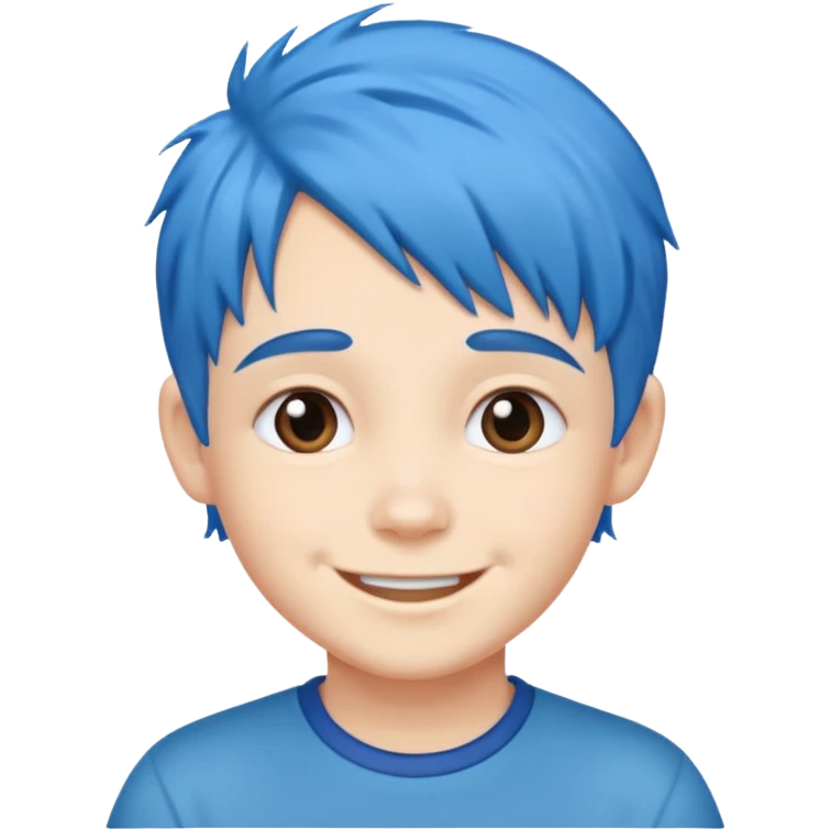 blue haired kid emoji
