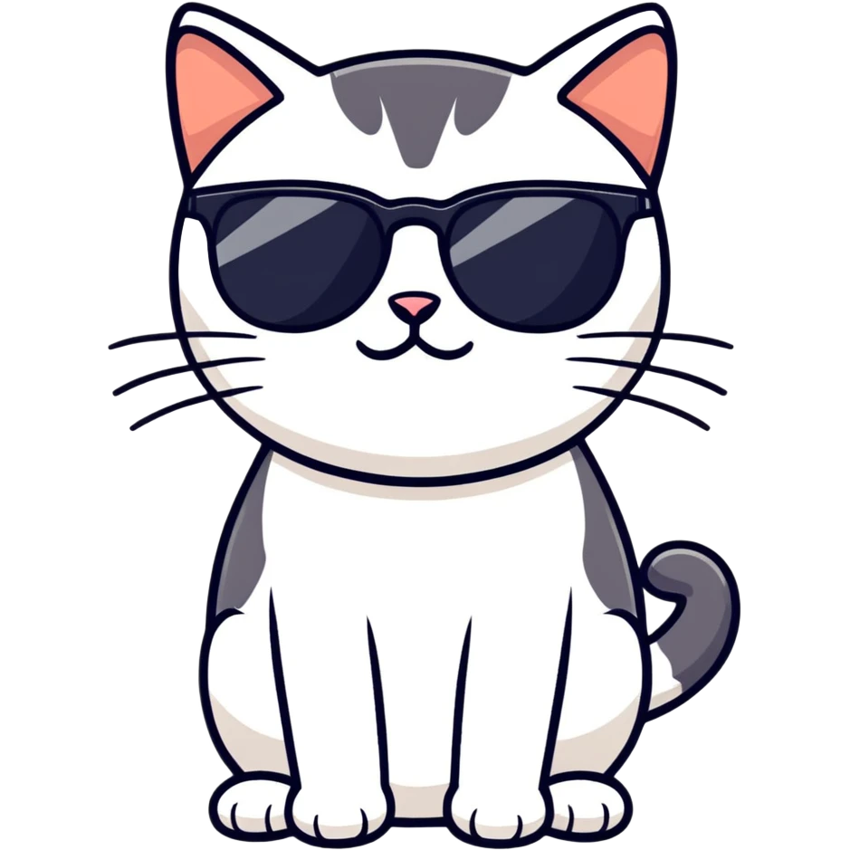 Cat with sunglasses emoji