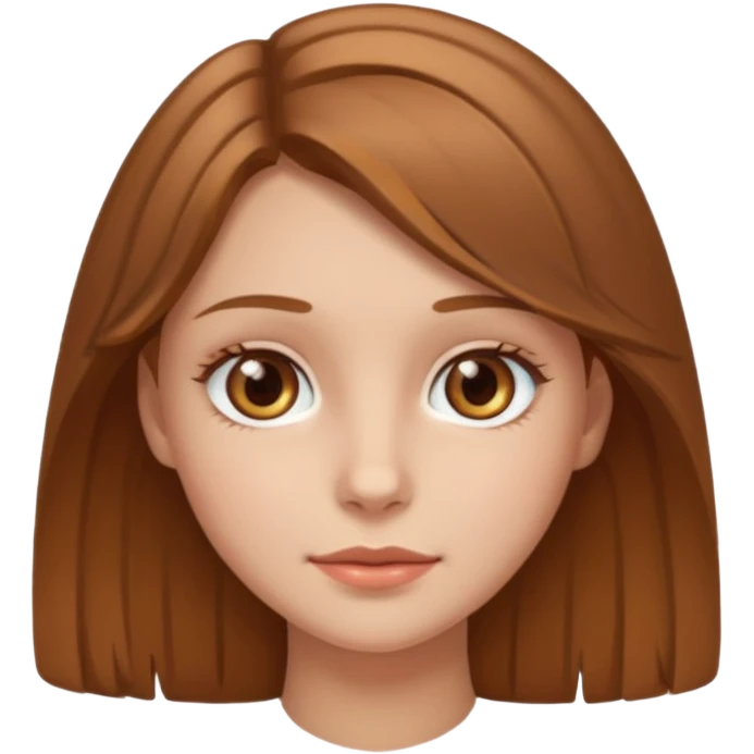 Create a fair-skinned girl with light brown hair and hazel eyes emoji