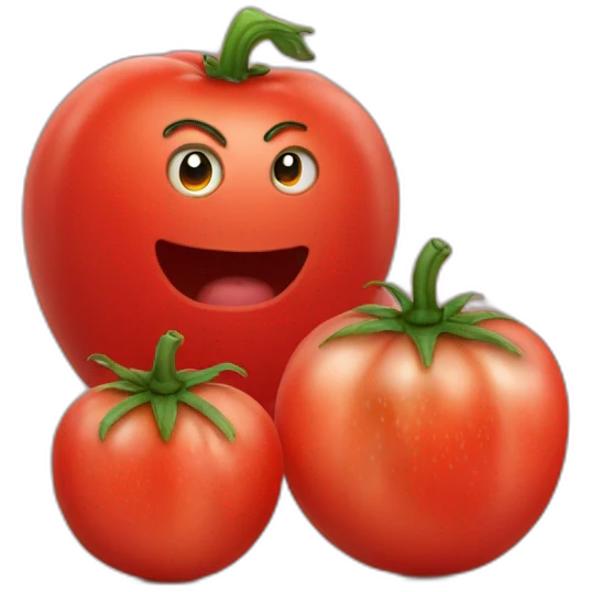 Two Big tomatoe and one small tomatoe emoji