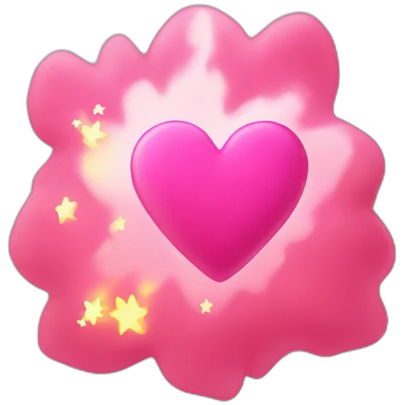 pink hearth with star emoji