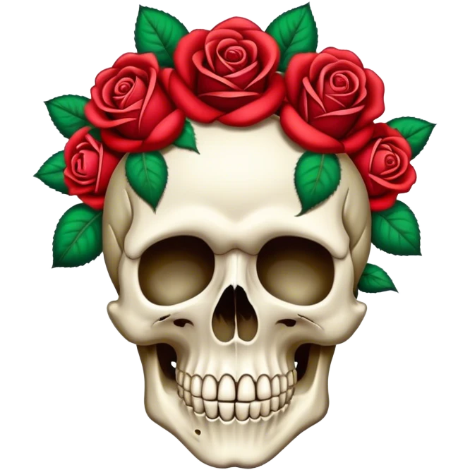 The Grateful Dead’s Scull and roses  emoji