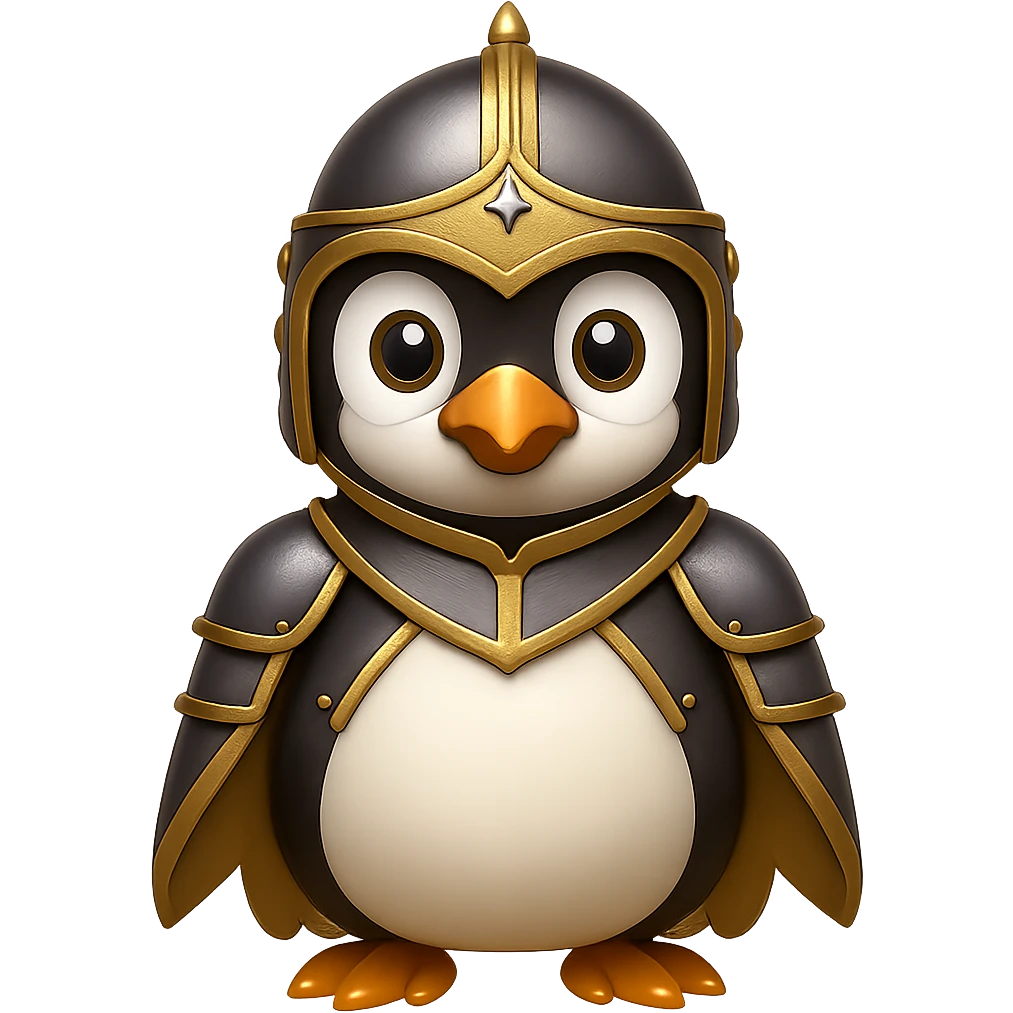 Add gold accents to the knight armor, keep the background transparent. Maintain the original style and details of the knight armor while enhancing it with elegant gold accents. emoji