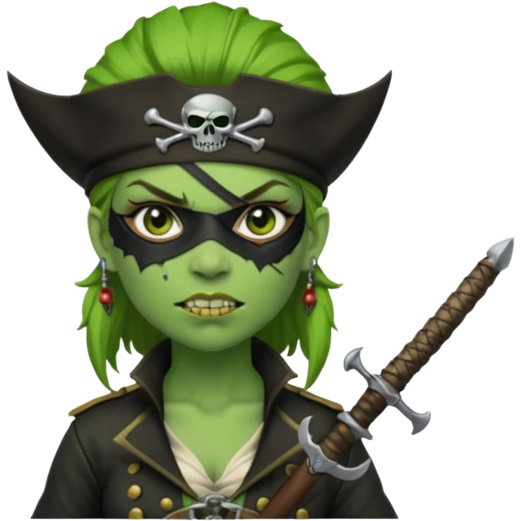 ork pirate woman emoji